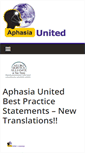 Mobile Screenshot of aphasiaunited.org