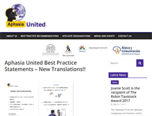 Tablet Screenshot of aphasiaunited.org
